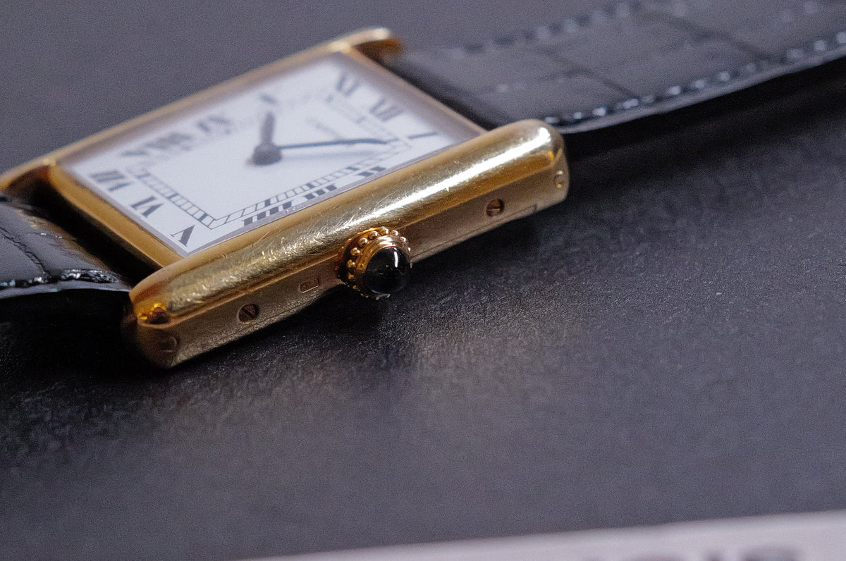 K18YG Loius Cartier Tank Paris Letter